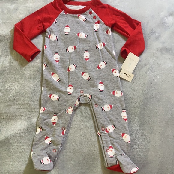 Infant Santa Sleep-n-Play w/ Ho Ho Ho Bib NEW SET Unisex - Picture 3 of 7